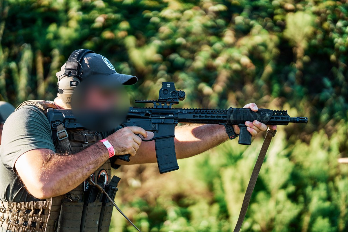 Will with his BCM RECCE-16 (face blurred)