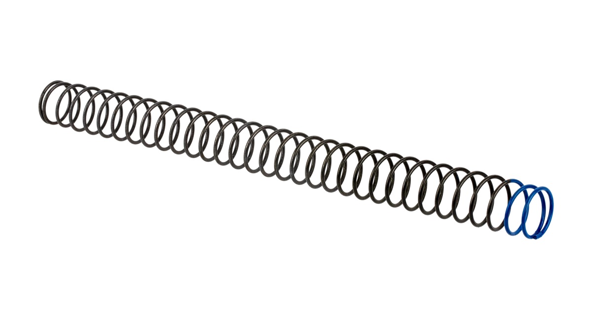 Sprinco Blue enhanced power AR-15 carbine buffer spring with blue color-coded end